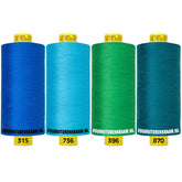 Naaigaren Set - Gütermann Mara 4x 1000m - groen - blauw naaigaren set MARA - SET - 315.736.396.870